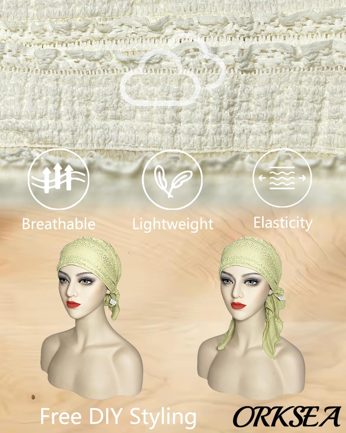 Chemo Headwear for Women Pre-Tied Head Scarf Headwraps Soft Turbans Cancer Hats Chemo Beanie Coverings Scarves