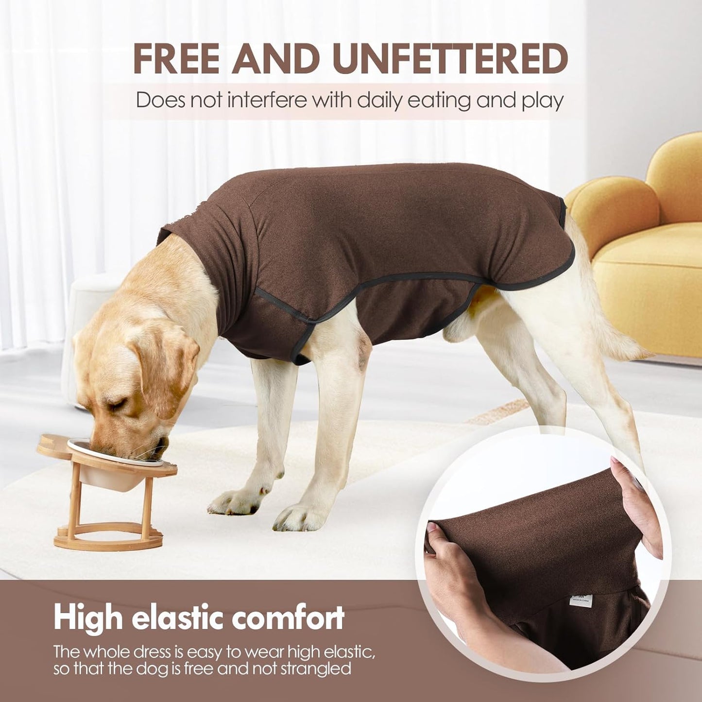 Dog Winter Sweater Vest - Windproof Warm Pullover with High Collar & Leash Hole, Soft Onesie Pajamas for Cold Weather - Pet Apparel for Small/Medium/Large Dogs Indoor/Outdoor Hiking Sleep