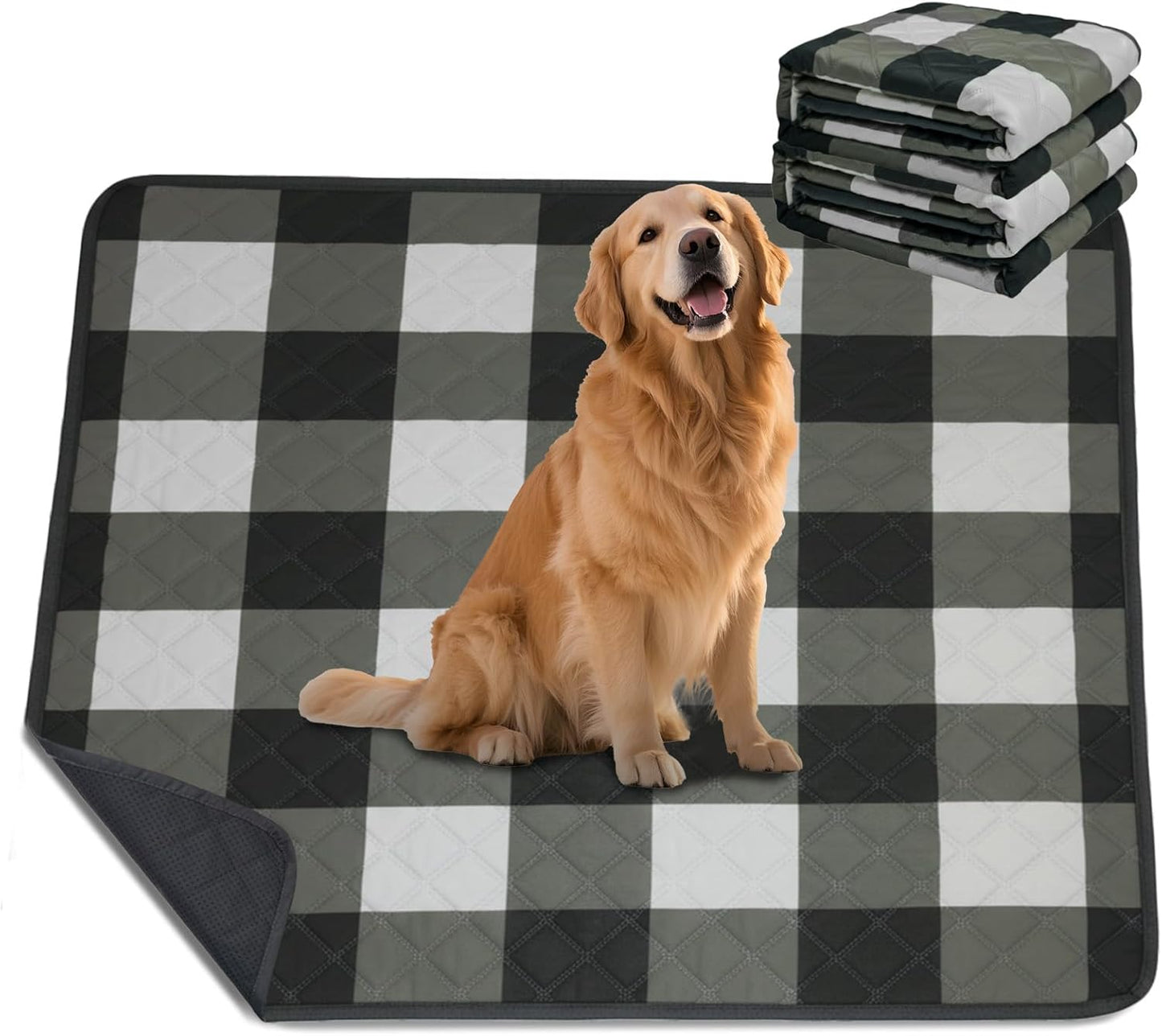 Washable Pee Pads for Dogs(2-Pack, 36"x36"),Absorbent & Leakproof Reusable Training Dog Pads Non-Slip Puppy Pads Incontinence Bed Pads for Crates, Whelping, Playpen, Bed and Floors