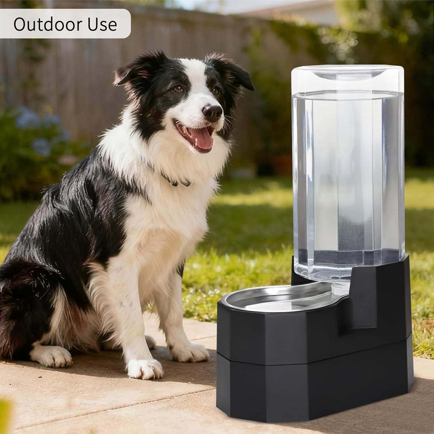 Sfozstra Elevated Dog Water Dispenser: 9L Gravity Auto Refill -Senior & Joint-Friendly Comfort Height - Leak-Proof - Stainless Steel Bowl -for Large Dogs -Multi-Pet Homes -Kitchen/Living Room/Garage