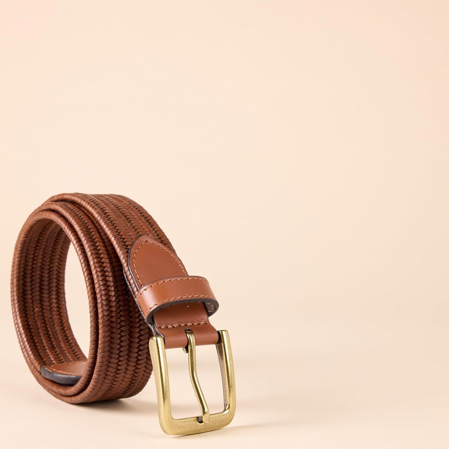 Amazon Essentials Men's Tubular Stretch Weave Belt