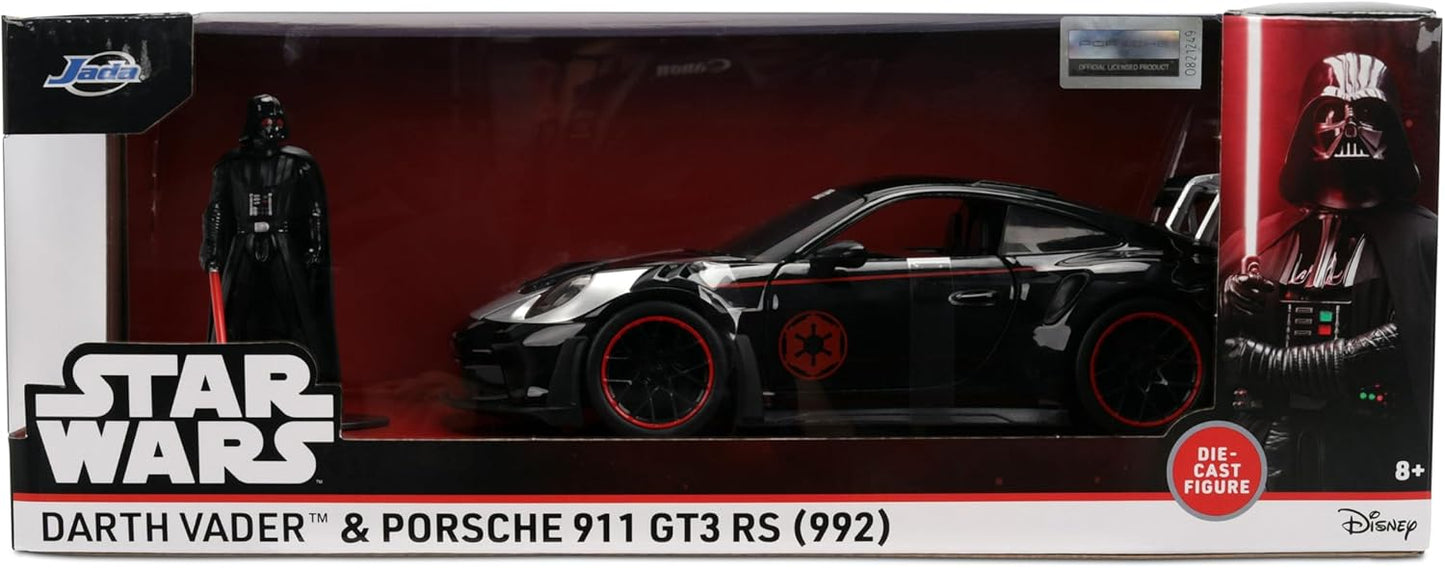Jada Star Wars Darth Vader 1970 Dodge Charger R/T Hollywood Rides Die-Cast Car with Figure 1:24 Scale