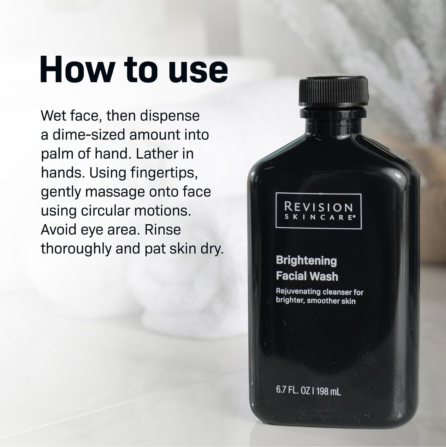Revision Skincare Brightening Facial Wash, Exfoliating Face Cleanser with Vitamin C and Vitamin E