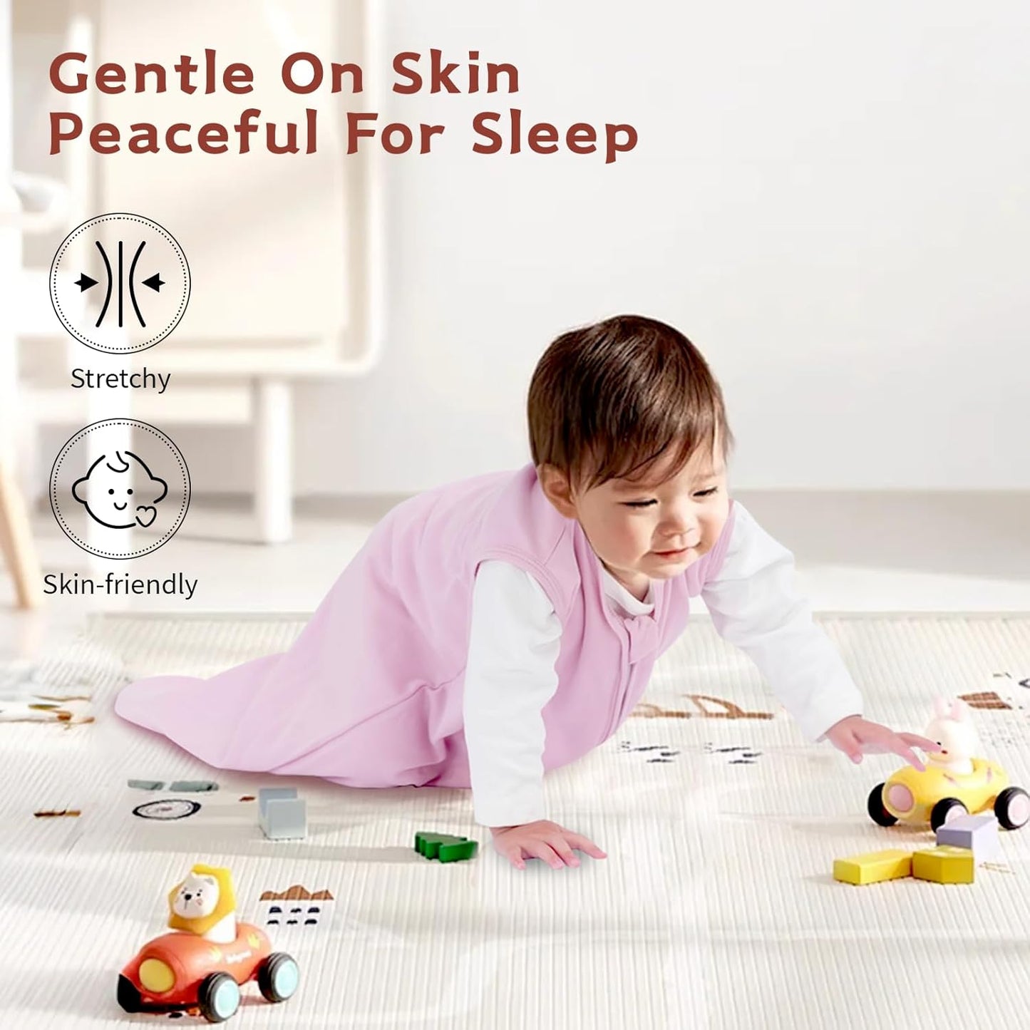 Baby Sleep Sack 0-6 Months,100% Cotton TOG 0.5 Wearable Blanket for Newborn and Infant, 3 Pack 2-Way Zipper Lightweight Sleeping Bags for Toddler