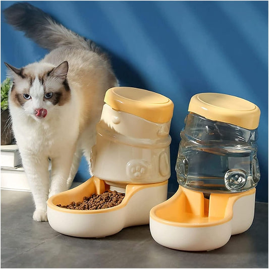 Dispenser Automatic Pet Food Feeder and Water Dispensers Dog Set 3.2L Gravity No Spill Water Dispenser and Feeder for Small Medium Dog Pets cat Fountain