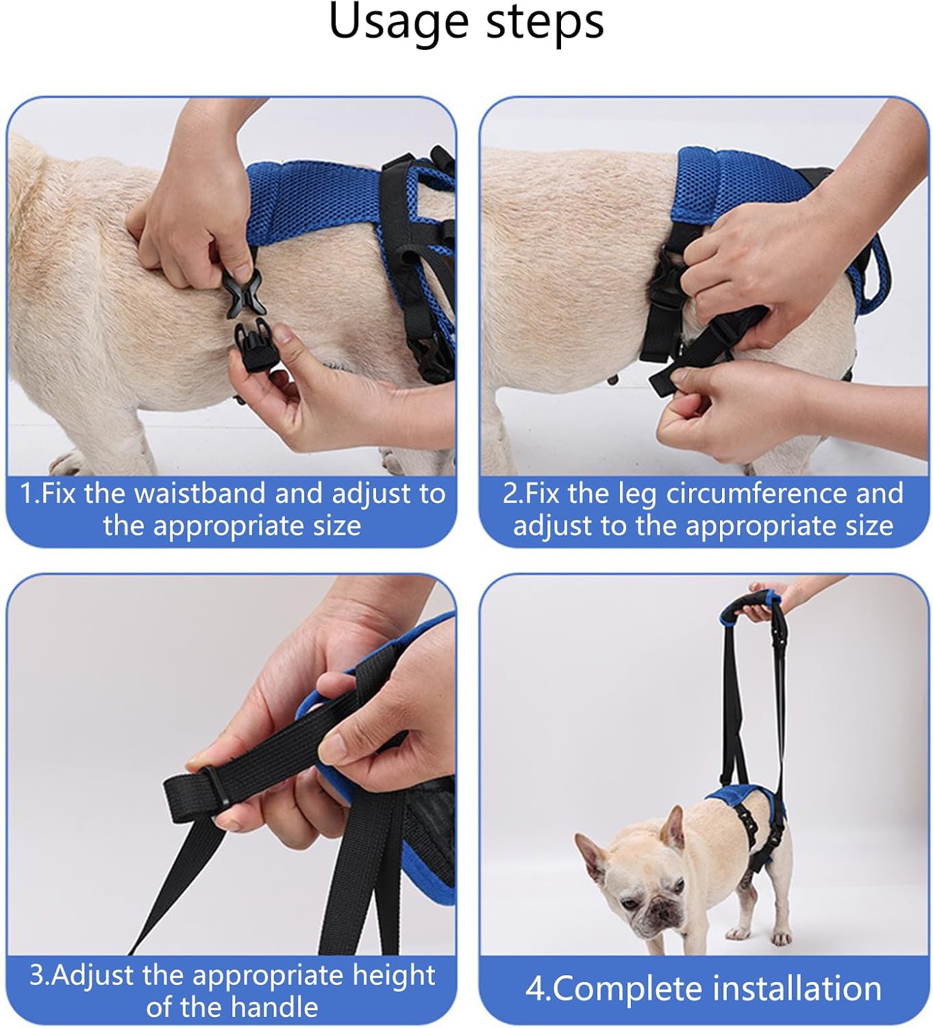 Pet Rear Leg Assistance Strap with Upgraded Design Adjustable Belt for Joint Pressure Relief and Easy Movements Adjustable Dog Rear Harness Dog Assist Harness