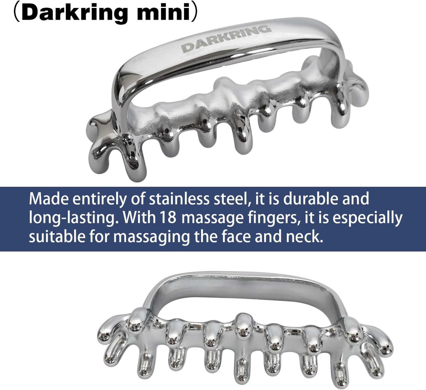 DARKRING Stainless Steel & Engineering Plastic Facial Massage Tool Set - Pressure Point Blaster for Tissue & Fascia, Trigger Point Massage Tool