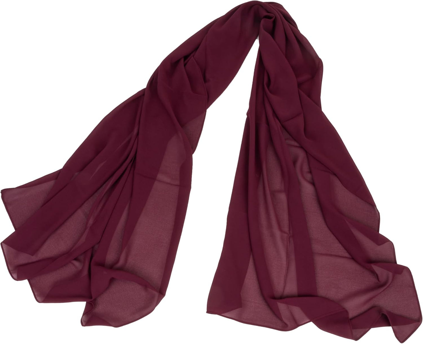 Women Lightweight Chiffon Scarf Breathable Solid Color Long Fashion Scarves Sun-proof Shawls Wrap