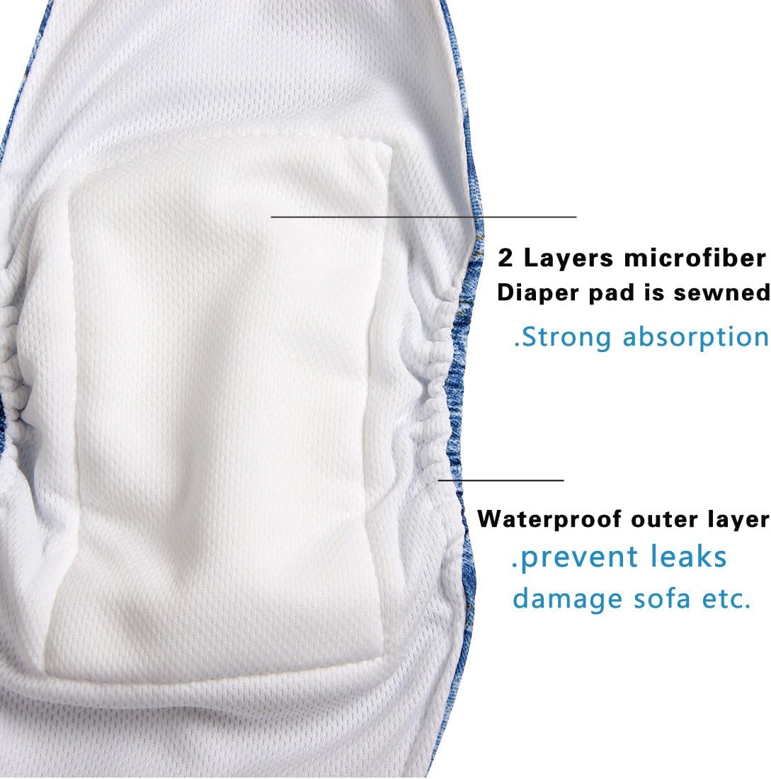 Reusable Belly Bands for Dogs,3 Pack Male Dog Diapers Male Washable Puppy Wrap XXL