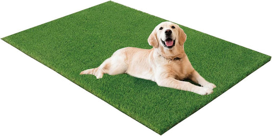 VERAMI Fake Grass Dog Pee Pads -Premium Dog Potty Turf Mat with Drainage Holes, 47.2" x 31.5" , Puppy Training Turf, Reusable Indoor Outdoor Grass Pad for Dogs Potty Training