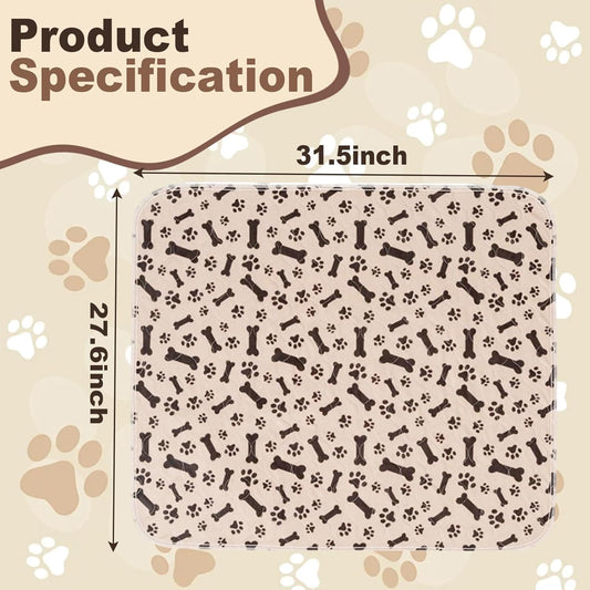 Washable Pee Pads for Dogs, 27" x 31" Reusable Puppy Pads Washable, Training Mats with Non-Slip Bottom for All Breeds, Ideal for Indoor Training & Travel