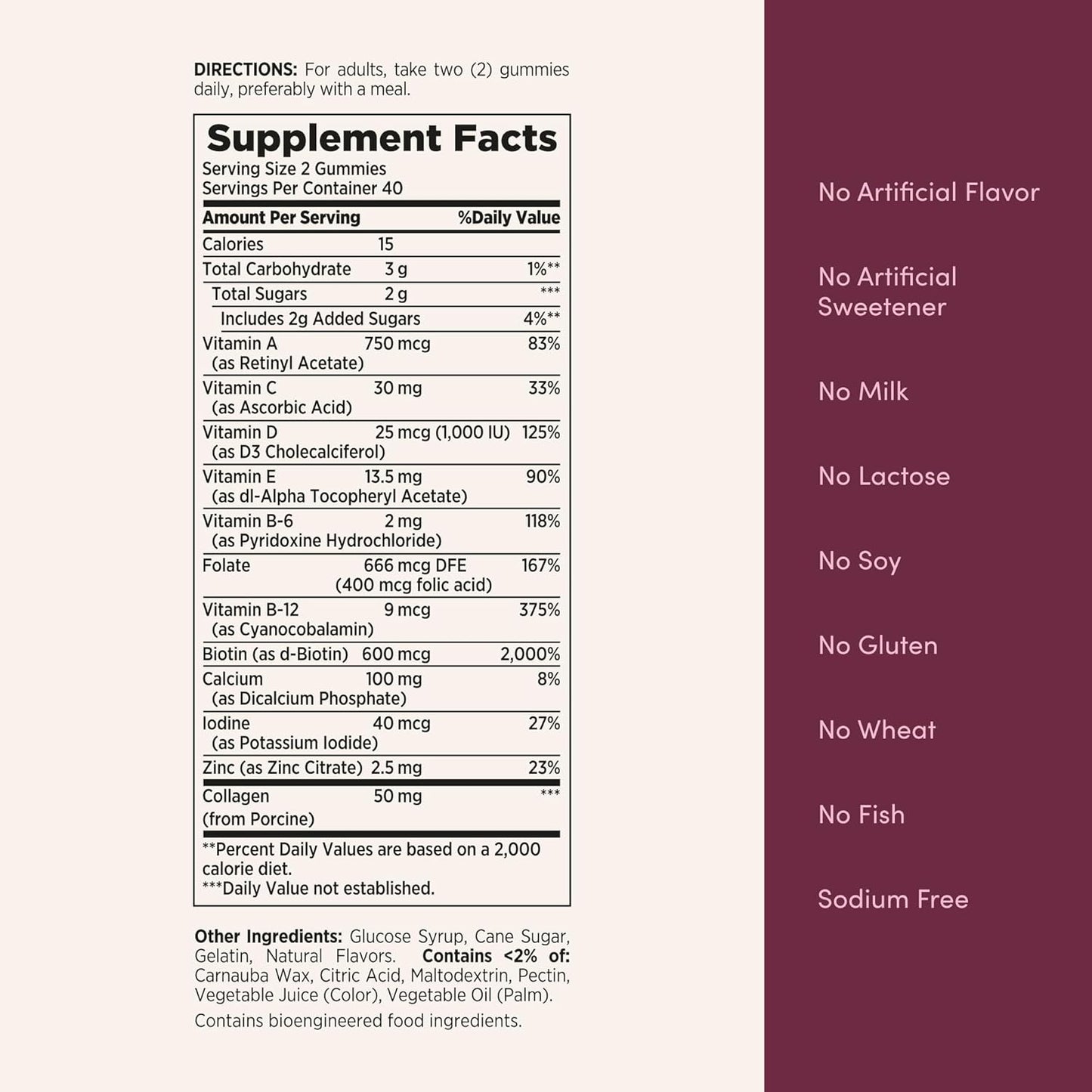 Nature's Bounty Optimal Solutions Women's Multivitamin, Immune and Cellular Energy Support, Bone Health, Raspberry Flavor, 80 Gummies, 40 Total Servings