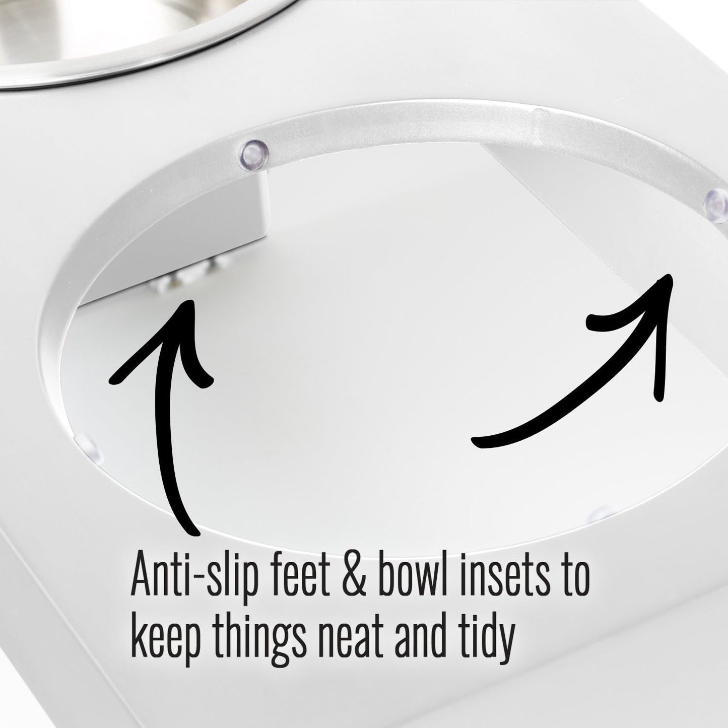 PetFusion Elevated Bamboo Dog Feeder (New) with Water Resistant Seal. (8" Height for Medium & Large Dogs). 2 US Food Grade Stainless Steel 56 oz Bowls