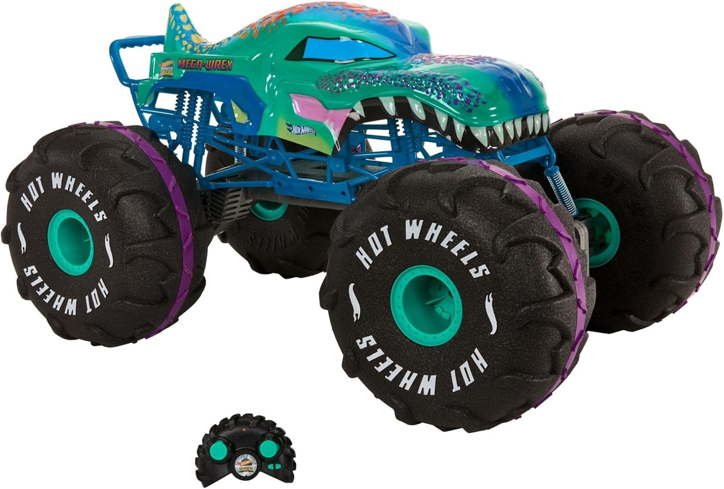 Hot Wheels RC Monster Trucks Mega-Wrex in 1:6th Scale, Extra Large Remote-Control Toy Truck, More Than 2ft Long