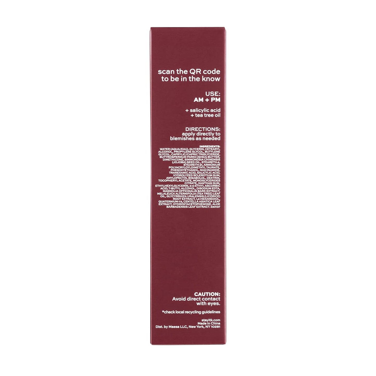 ITK Skincare Salicylic Acid Acne Spot Treatment for Face, Back & Body - Fast Active Acne Relief - Pimple Cream for Acne Prone Skin - Clear Blemishes Fast with Tea Tree Oil - 0.5oz