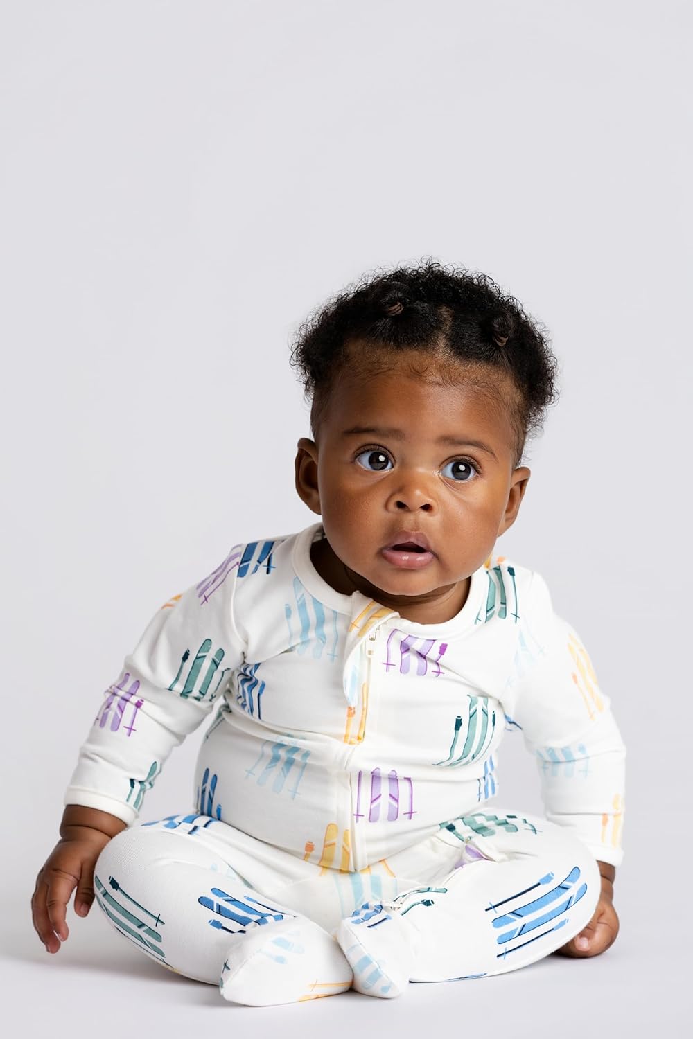 monica + andy Double Zipper One Piece, 100% Organic Baby Clothes for Girls & Boys, Unisex, Preemie, Newborn & Infant Sizes