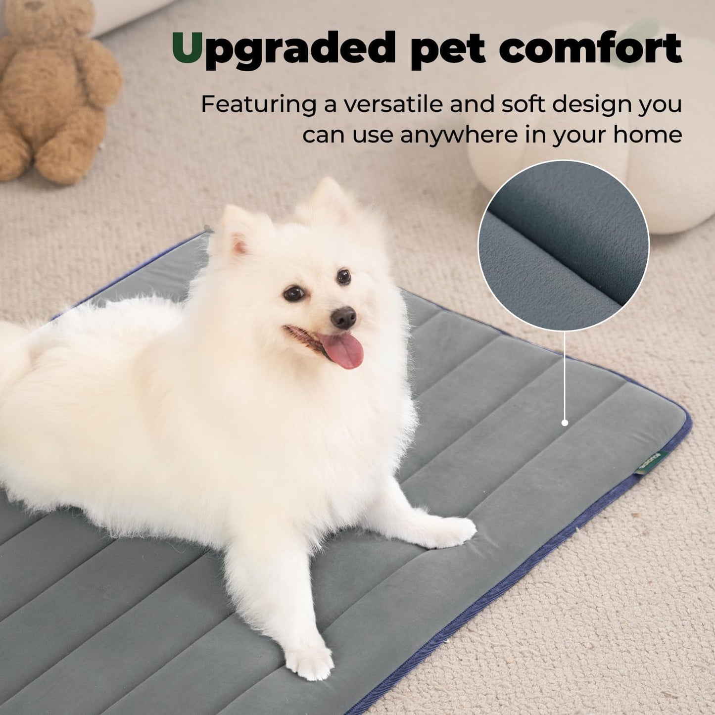 BALANCE Dog Crate Pad, Dog Foam Crate Mat Kennel Pad, Washable Water-Resistant Pet Bed Flat Dogs Cage Mat for X-Large Dogs