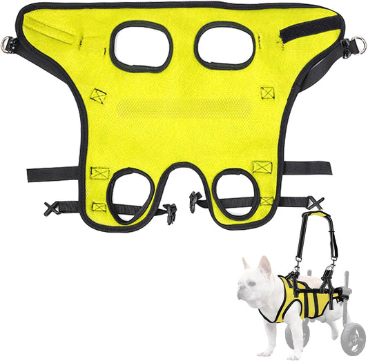 Dog Wheelchair for Back Legs, LED Small Wheelchair for Dogs with Portable Pet Lift, Adjustable Dog Wheels for Disabled Back Legs, Lightweight Dogs Carts with Wheels