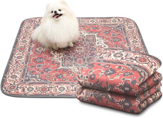 Paw Inspired Designer Print Dog Pads (2 Pack) | Premium Washable Pee Pads | Reusable Puppy Pads for Potty Training, Whelping, Waterproof Mat | Leakproof, Non-Slip Liner (Persian Style, 36" x 36" Size)