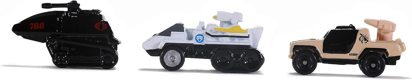 Jada Toys GI Joe 1.65" Nano 3-Pack Die-cast Cars, Toys for Kids and Adults (32083)
