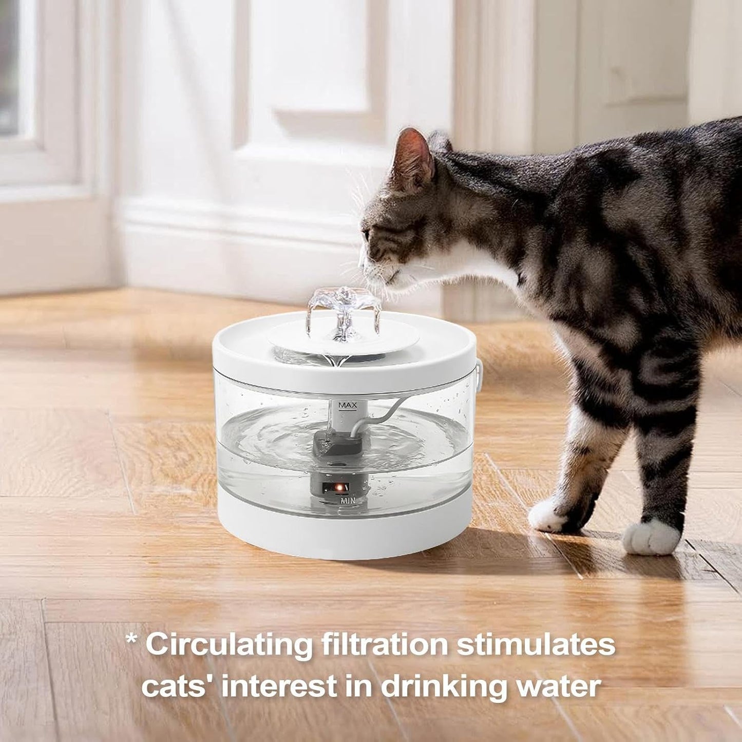 Pet Water Dispenser - Smart Anti-Spill Cat Waterer,Kitten Automatic Waterer - for Pets Dogs Puppy Kitten Indoor Home Living Room Floor Corner