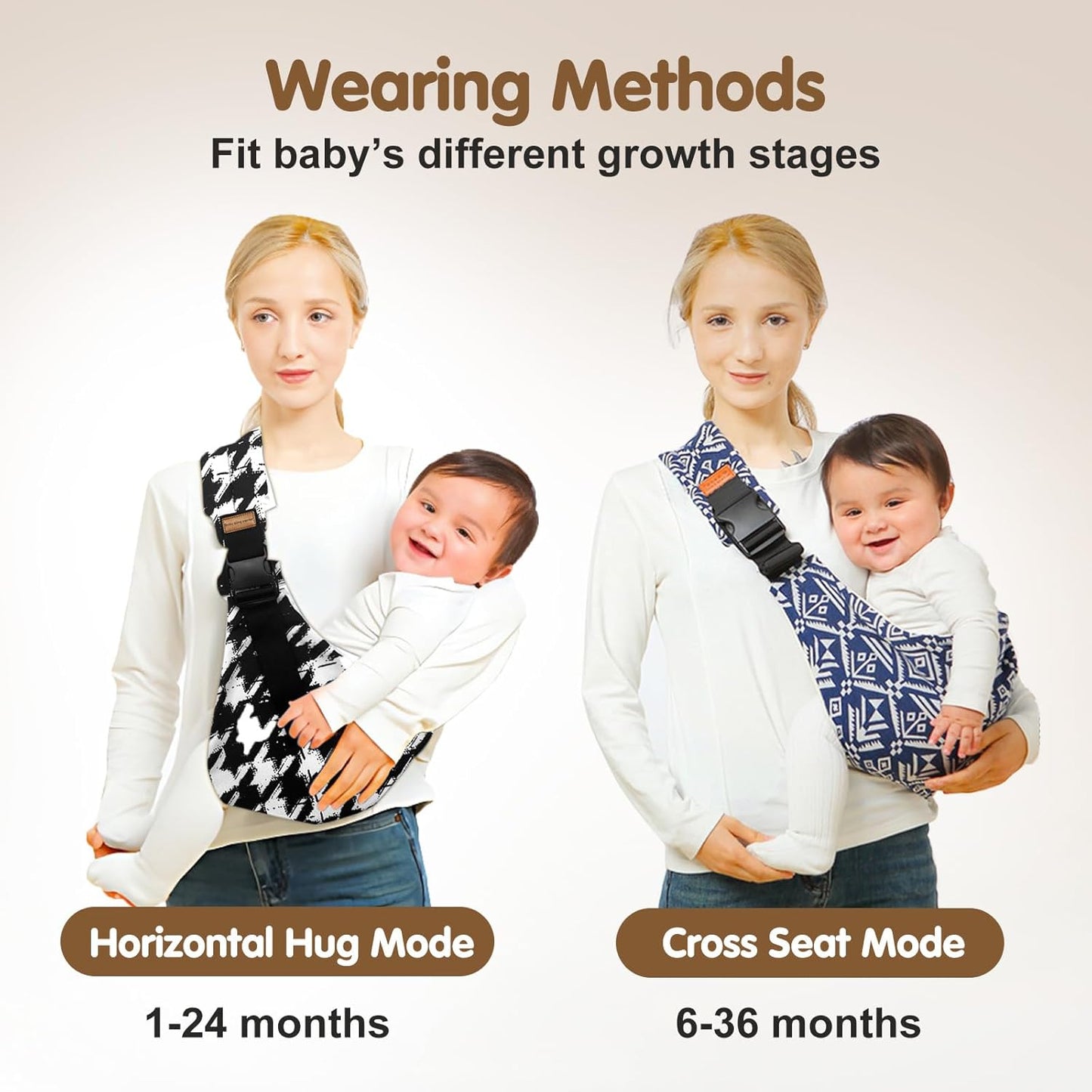 Baby Sling Carrier,Toddler Carrier, 2024 New Baby Carrier Newborn to Toddler,Portable Lightweight Non-Slip Hip Seat Carrier 10-30lbs(Black)