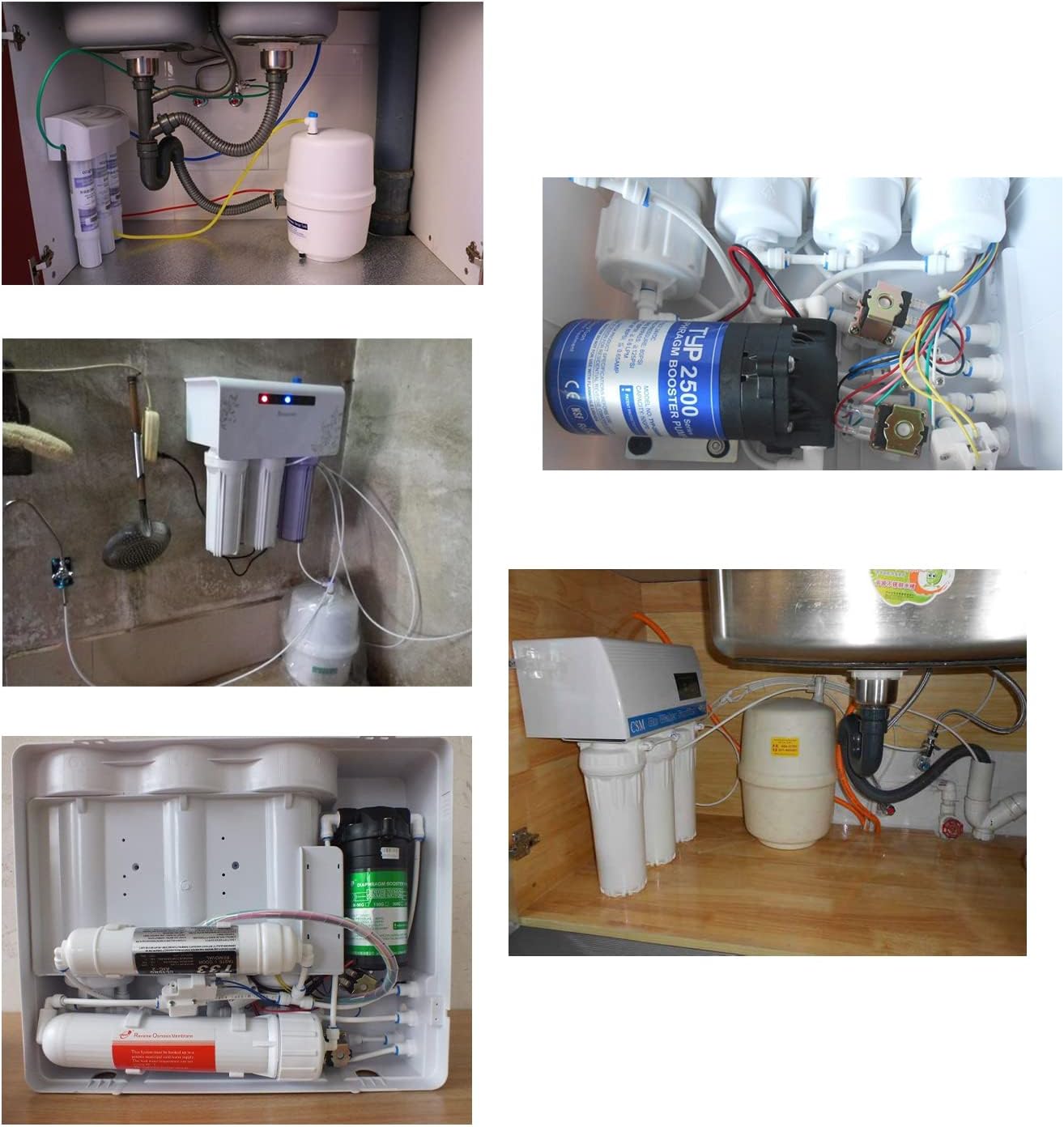 NSF Certified 3/8" O.D. Push to Connect Fittings for RO (Reverse Osmosis) Water Filter 30 pcs+30 feet 3/8" Water tubing.