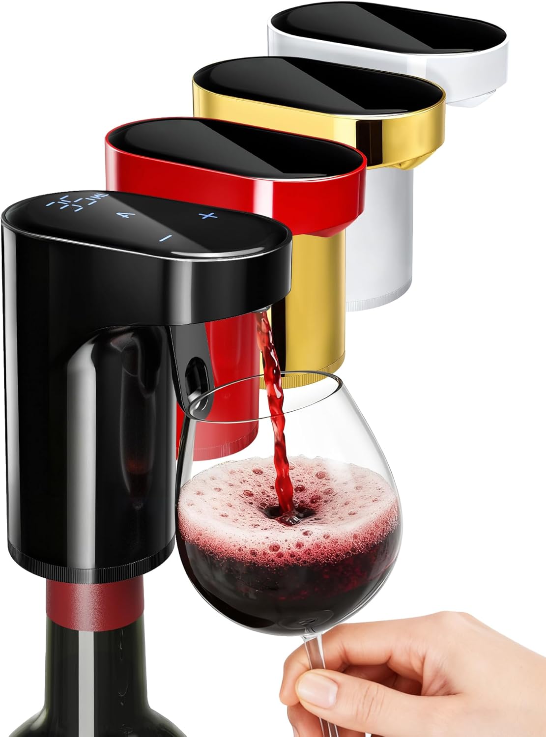 5-in-1 Electric Wine Decanter & Smart Liquor Dispenser - Easter Party Essential | Automatic Aerator with 1-999ml Precision Dosing | Easter Gift for Wine Lovers, Whiskey Enthusiasts & Hosts (Black)