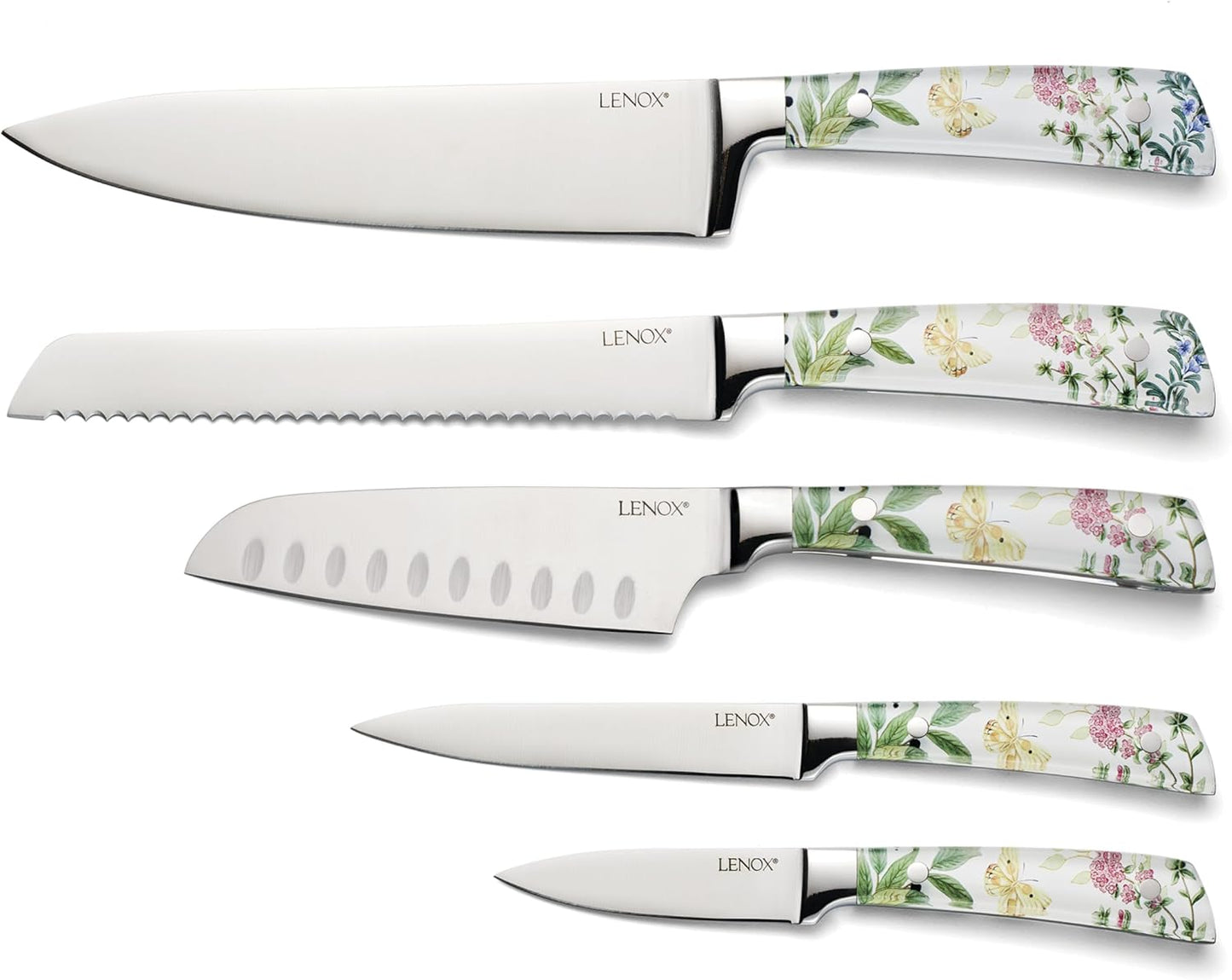 Lenox 898380 Butterfly Meadow Herbs 6-Piece Cutlery Block Set