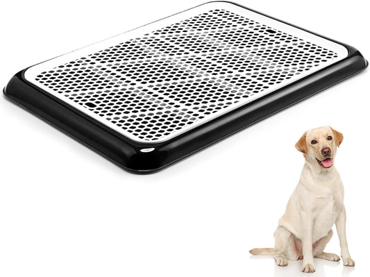 Mifoci Dog Pee Pad Holder Potty Tray Portable Dog Litter Box Toilet Training for Indoor Outdoor Small Medium Large Pet Puppy(1 Pcs,Black)