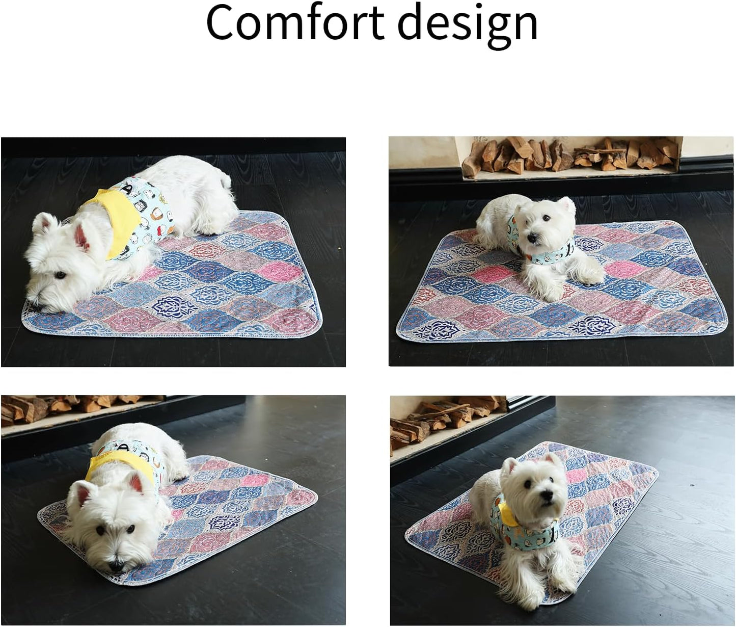 Washable Dog Pads, 2 Pack Reusable Puppy Training Pads Super Absorbent Waterproof Dog Training Pads Non Slip Potty Pads Sanitary Pads Cat Litter Pads (18*24inch(2pieces))