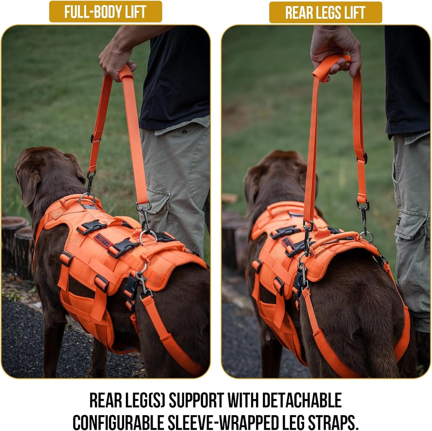 OneTigris Dog Lift Harness for Large Dogs, Dog Hip Support Brace, Full Body Dogs Lifter with Handles Invictus Multifunctional Mobility Assistance Vest for Back Legs