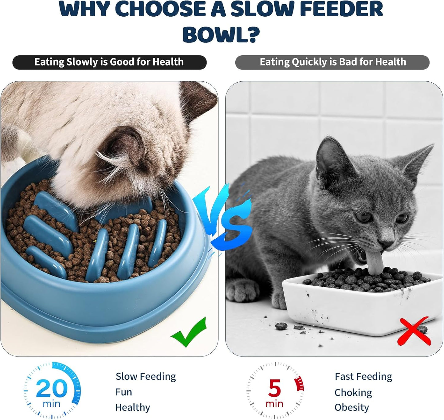 4PCS Slow Feeder Dog Bowl Set with Mat & Feeding Ball, Slow Feeding Dog Bowl to Slow Eating, Puppy Slow Feeder Bowl for Small Dogs, Dog Bowls with Slow Feeder, Easy Clean