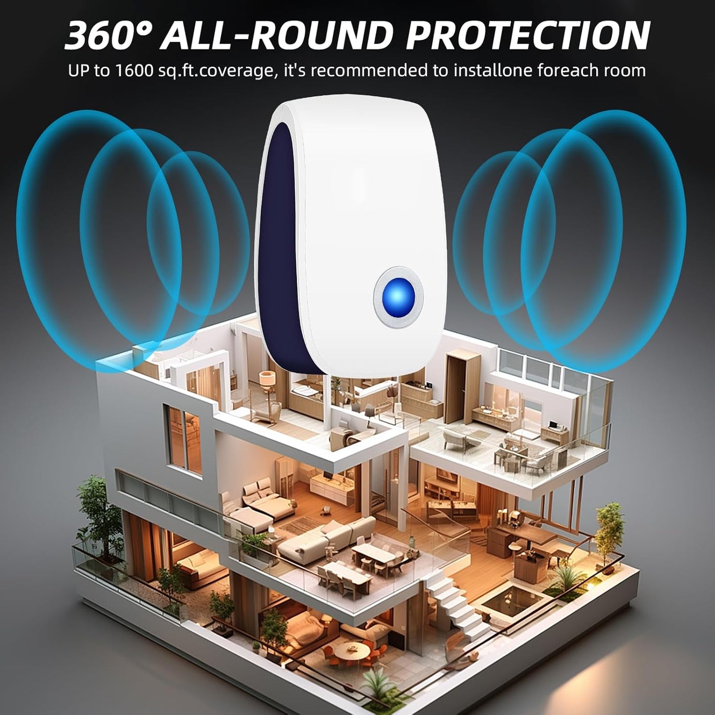 2026 Electronic Ultrasonic Pest Control Repeller Plug in for Roach Rodent Mouse Spider Bugs, Upgraded Mouse Repellent Ultrasonic Plug in Mice Repellent Indoor for Home, Office, Kitchen(10Pack)