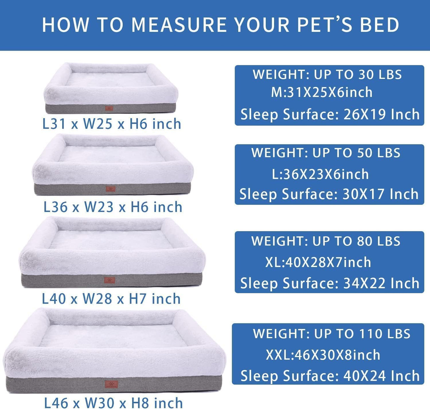 WINDRACING Orthopedic Dog Bed for Large Dogs, Bolster Sides Dogs Sofa Bed with Removable Washable Cover & Non-Skid Bottom, Soft Pet Bed with Egg Foam Dog Couch for Sleeping, 36 x 23 Inch, Gray