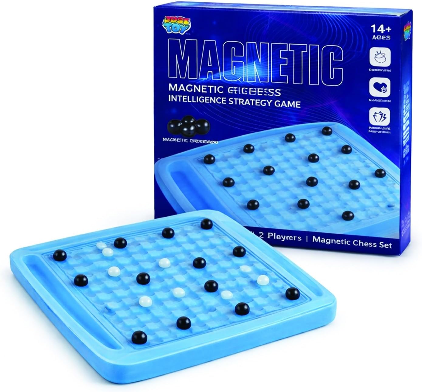 JOLIETOY Magnetic Effect Chess Set – Portable Folding Board Game with Strong Magnetic Pieces for Kids & Adults, Travel Friendly Educational Strategy Game
