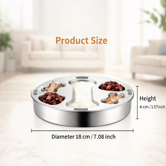 3 PCS Slow Feeder Dog Bowls, Stainless Steel Slow Feed Bowl for Dogs and Cats, Puppy or Cat Food Holder