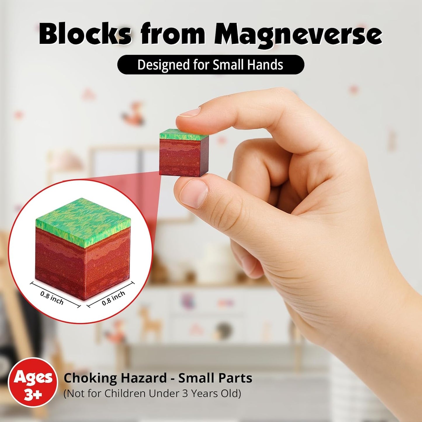 200 PCS 0.8in Magnetic Blocks - Easter Toys for Kids, Magnet Blocks, Stacking Magnetic Cubes, School STEM Toys Birthday Gifts for Boys and Girls Age 3+ Years Old (Theme: Portal)