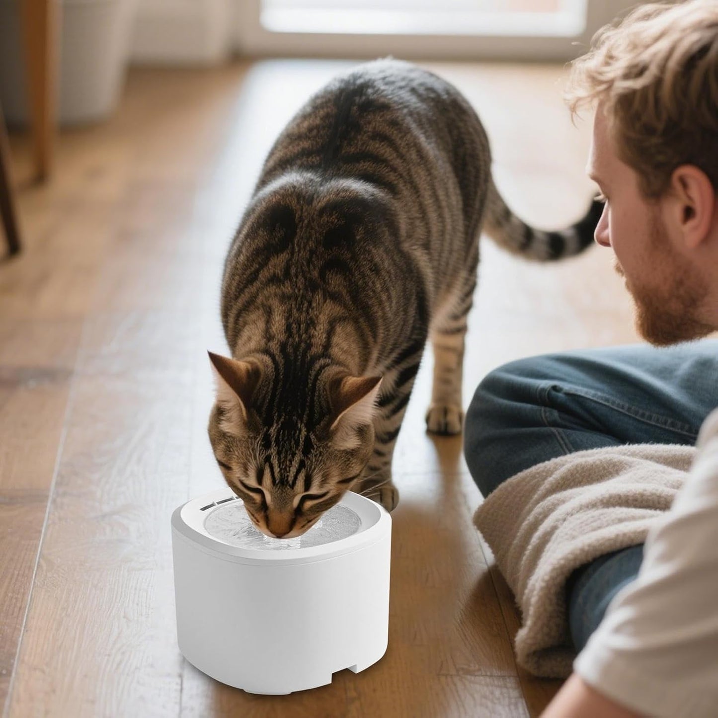 Water Fountain for Cats,3L Automatic Leakproof Bowl,Cat Drinking Fountain Water Dispenser | for Kitten Puppy Dog Indoor Home Apartment Living Room Balcony