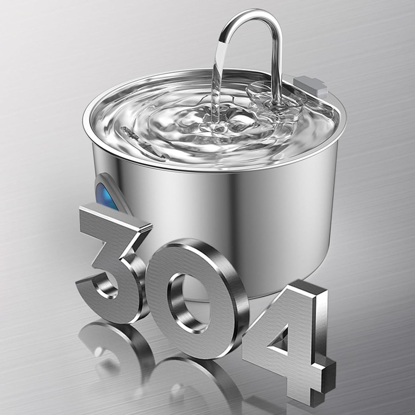 Quiet USB-Powered 3.2L Stainless Steel Water Bowl for Dogs/Cats 4-Stage Filtration Systems USB Power Pet Waterer