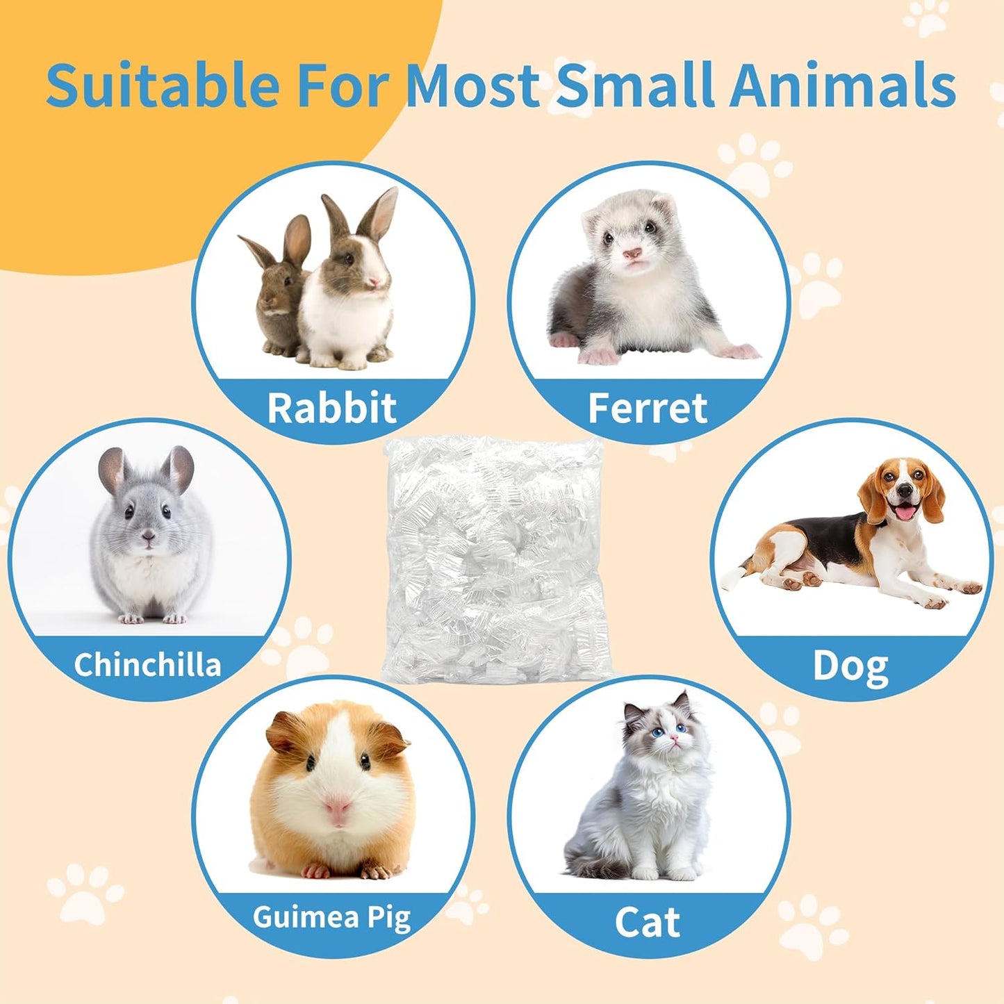 100 Pcs Disposable Cage Liners 19.7'' X 11.8'' - Clear, Plastic Toilet Film for Bunny, Hamster, Totoro, Hedgehog, Guinea Pig & Small Animal Habitats