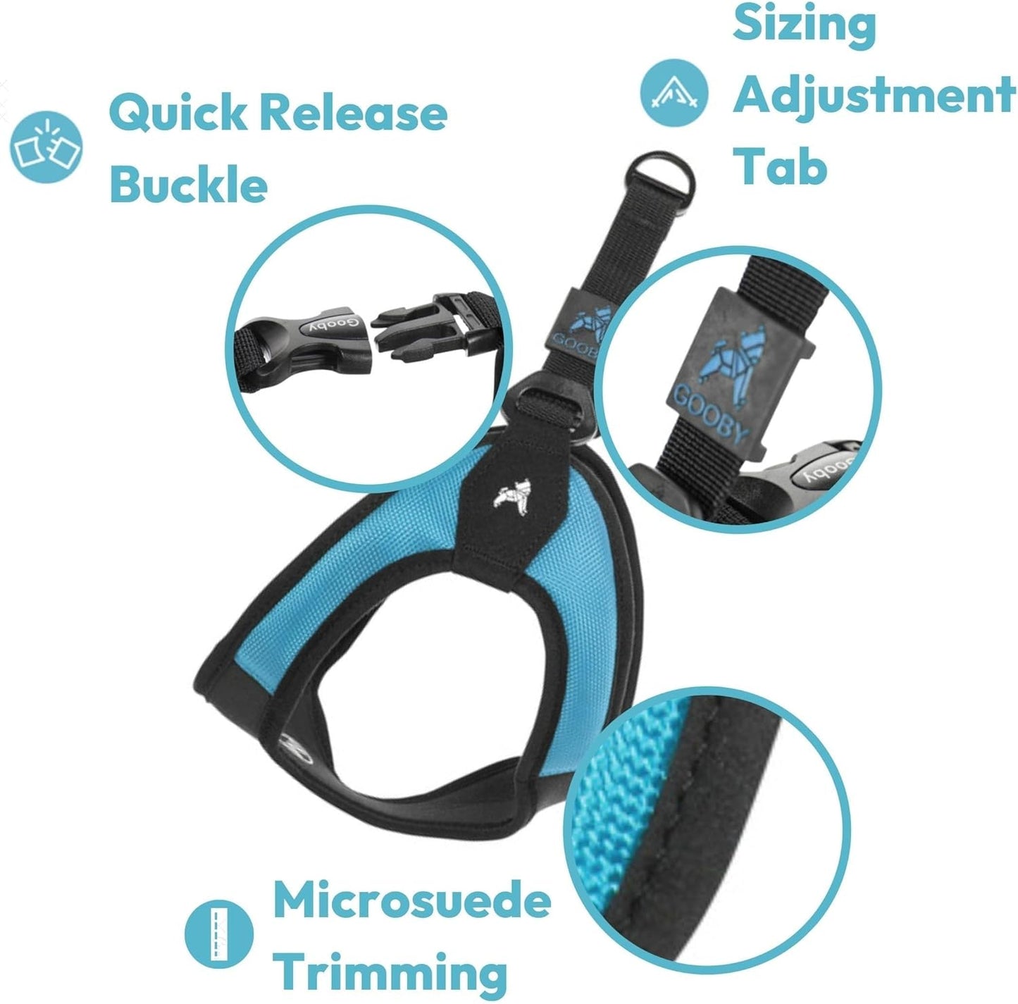 Gooby - Escape Free Easy Fit Harness, Small Dog Step-In Harness for Dogs that Like to Escape Their Harness, Purple, X-Small