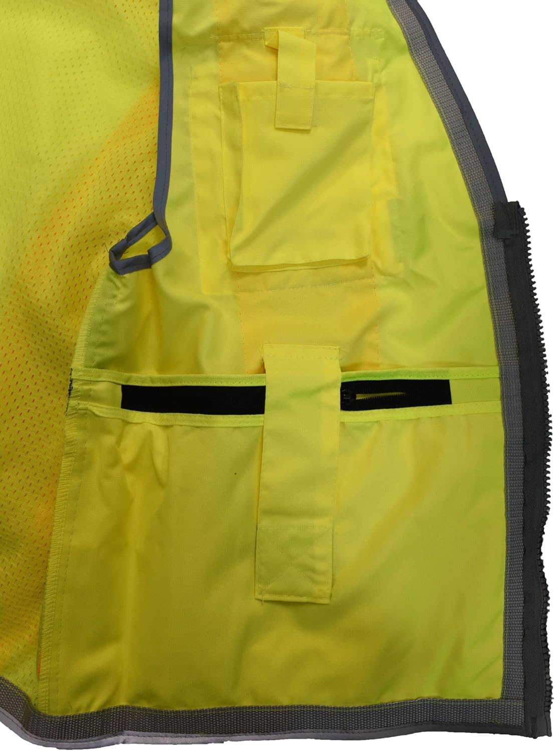 Radians SV55 Class 2 Heavy Woven Two Tone Engineer Vest with Padded Neck to Support Extra Weight in Cargo Pockets, Green, X-Large