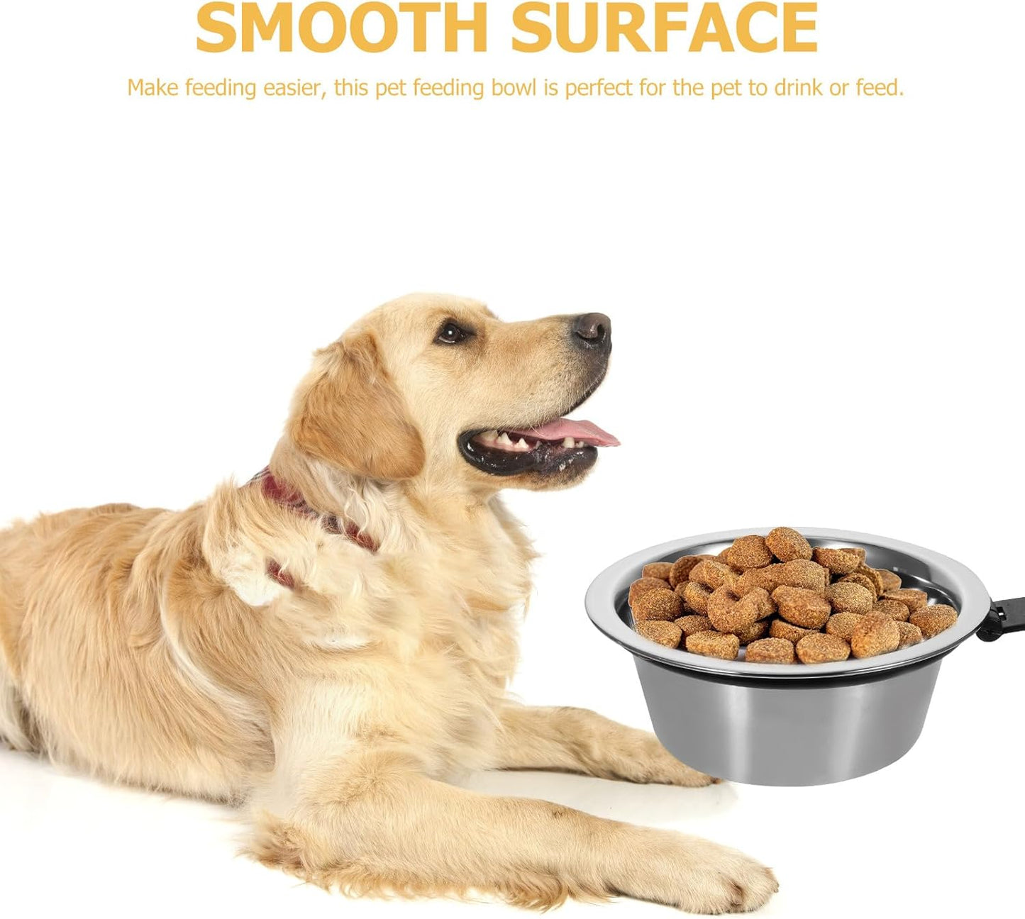 Milisten Elevated Wall-Mounted Dog Bowl 6-inch Raised Pet Food and Water Feeder Small to Medium Dogs Puppy Feeder for Comfortable Feeding