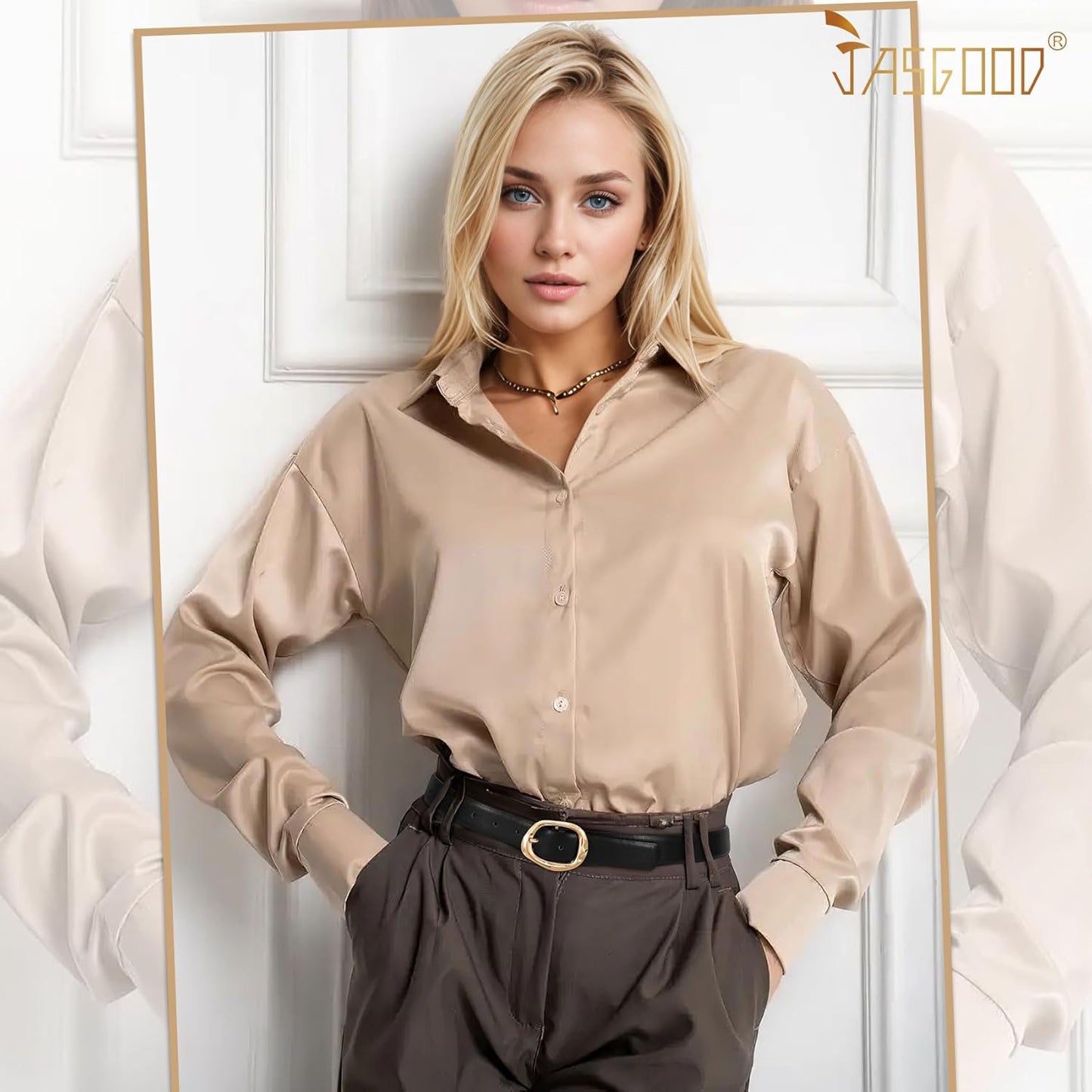 Women Leather Belt for Jeans Pants Ladies Casual Waist Belt Fashion Women Belt with Gold Buckle