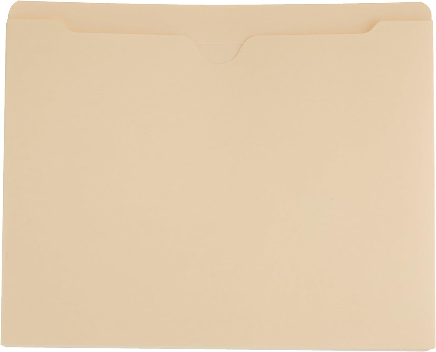 Amazon Basics File Jackets for Organizing Documents, Reinforced Straight-Cut Tab, Flat-No Expansion, Letter Size, Manila, 100-Pack