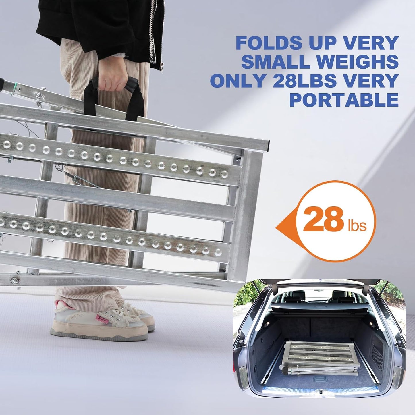 Adjustable Scaffolding Platform with 600 lb Duty Rating, Steel Step Ladder, Portable Folding Work Platform for RV Cleaning High Painting Walls, Drywall, Decorating (140 CM)