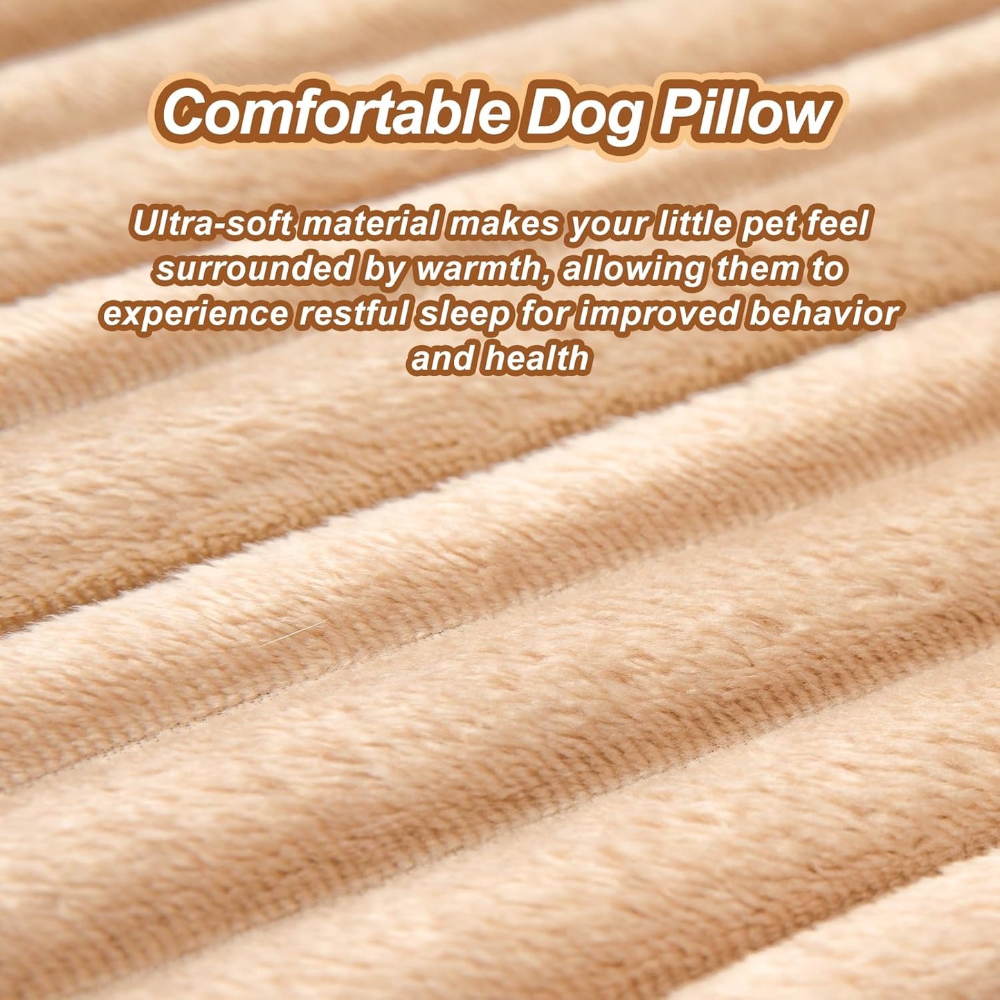 Jiupety Dog Calming Pillow, Soft and Neck-Friendly, Washable Pet Neck Pillows for Small Medium Large Dogs and Cats, 14" x 9", Coffee