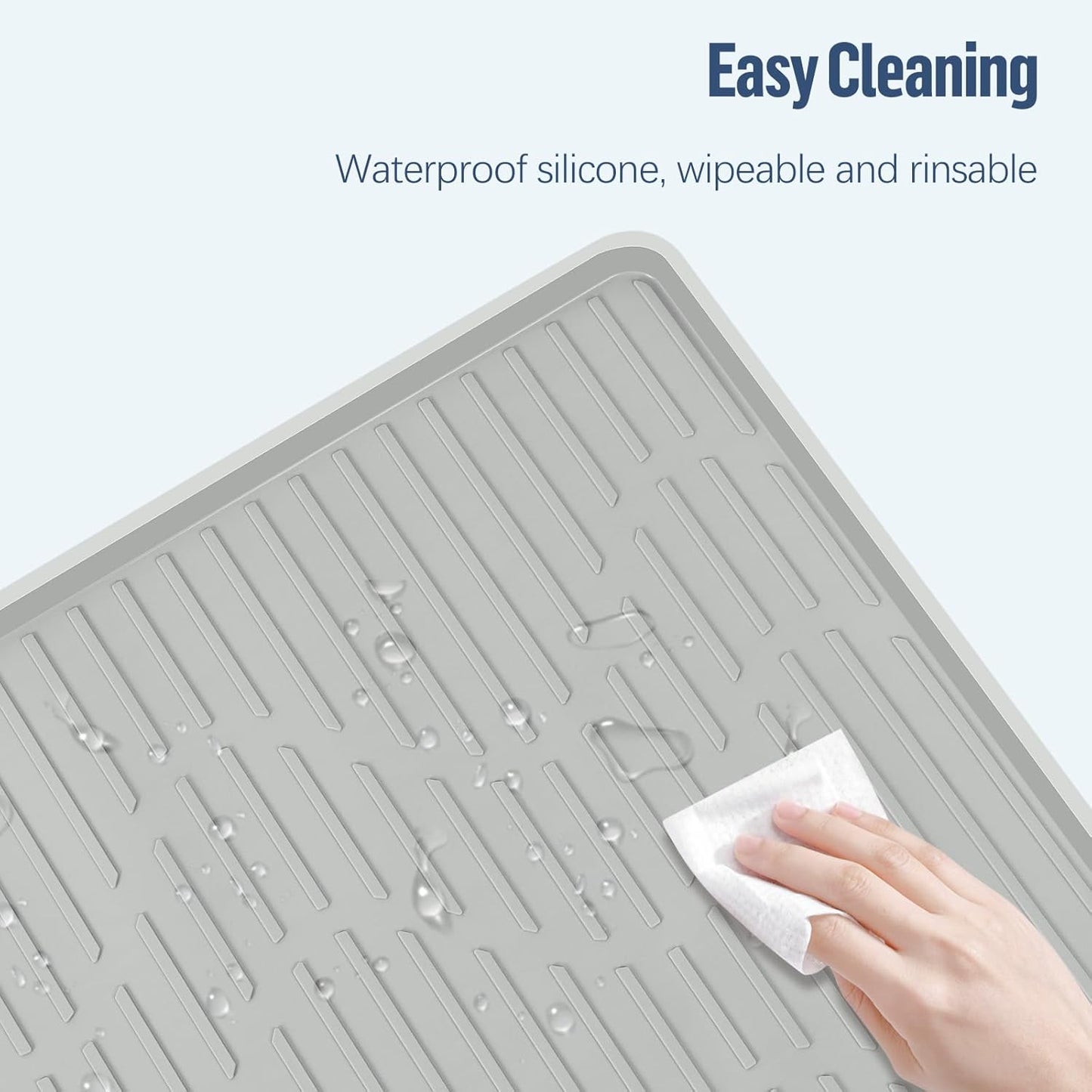 Pee Pad Holder for Dogs, 34" x 20" Large Silicone Pee Tray Mat High Edge, Leak-Proof, No Spill Pet Pad Holder for Puppy, Cat, Rabbit, Training Pads for Floor Protection, No Pee Pads