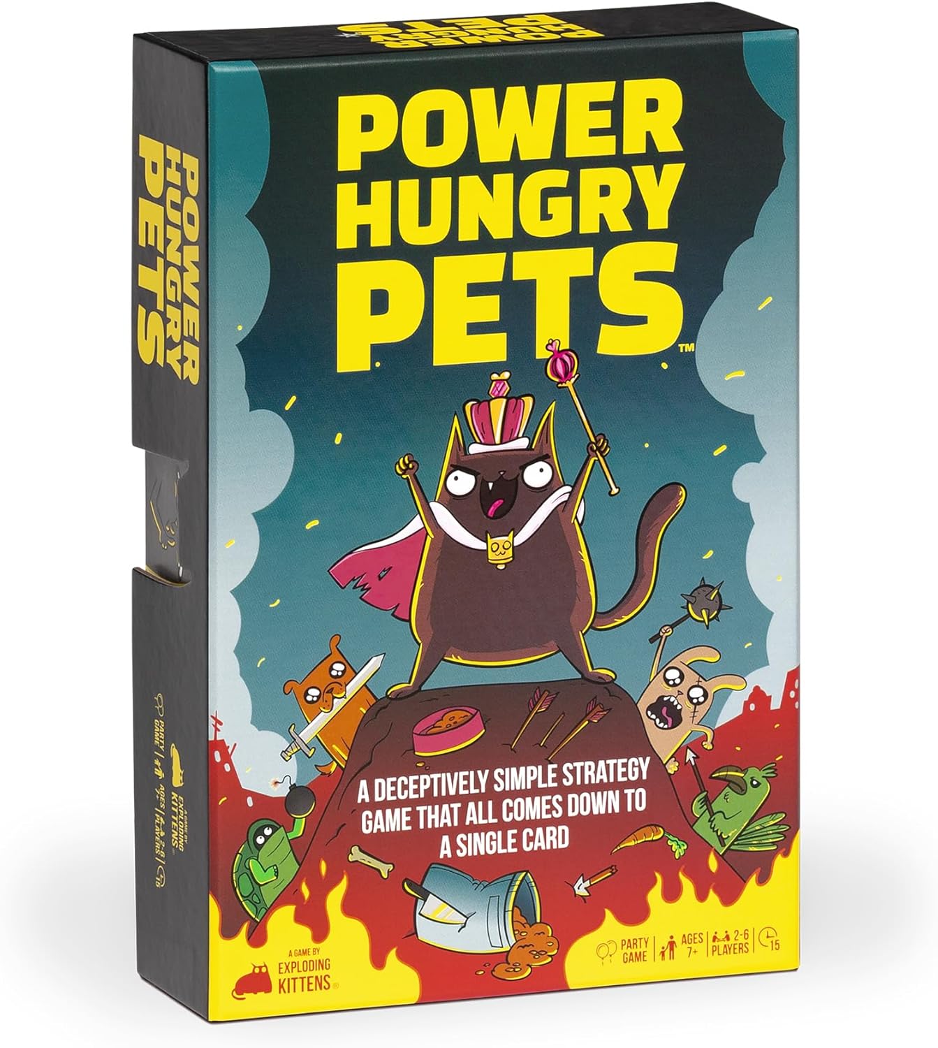 Exploding Kittens Power Hungry Pets 2-6 Players - Ages 7+ - 15 Minutes to Play - Strategic and Simple Card Game - Party Game, Family Game Night, Kid and Adult Card Game